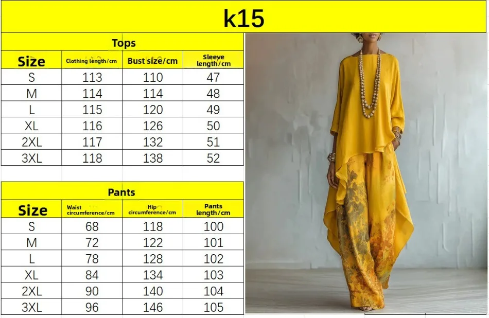 Damen 2-Teiliges Set: Locker Sitzendes Oberteil mit Langen Ärmeln und Unregelmäßigem Schnitt, Lässige Bedruckte Weite Hose, Modisches Frühlings- und Herbst-Outfit – Detail 2