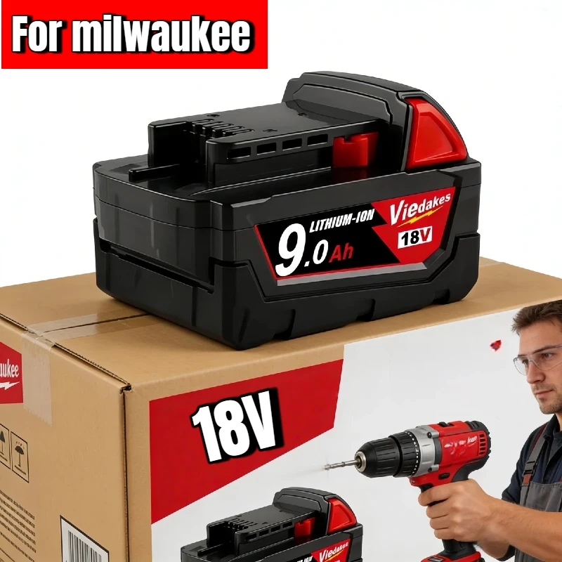 

100% для Milwaukee 18 В 6000 мАч/9000 мАч для M18B5 XC литий-ионный аккумулятор 48-11-1880 48-11-1865 48-11-1812 48-11-1850 48-11-1840