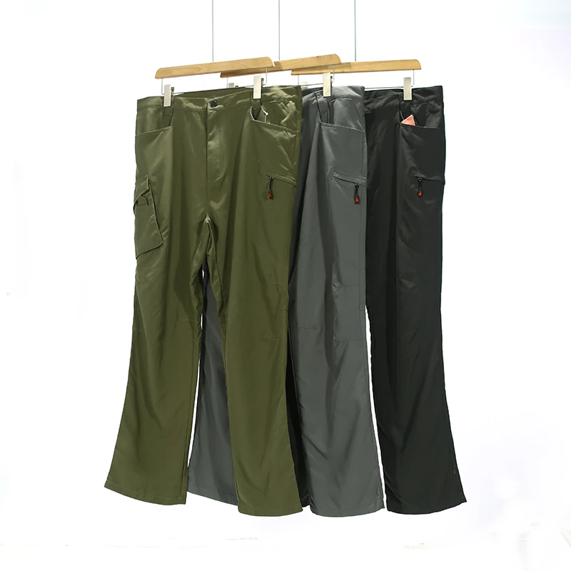 

Men's Casual Nylon Work Trousers Spring Autumn High Waist Straight Leg kets Outdoor Windproof Waterproof Large Size