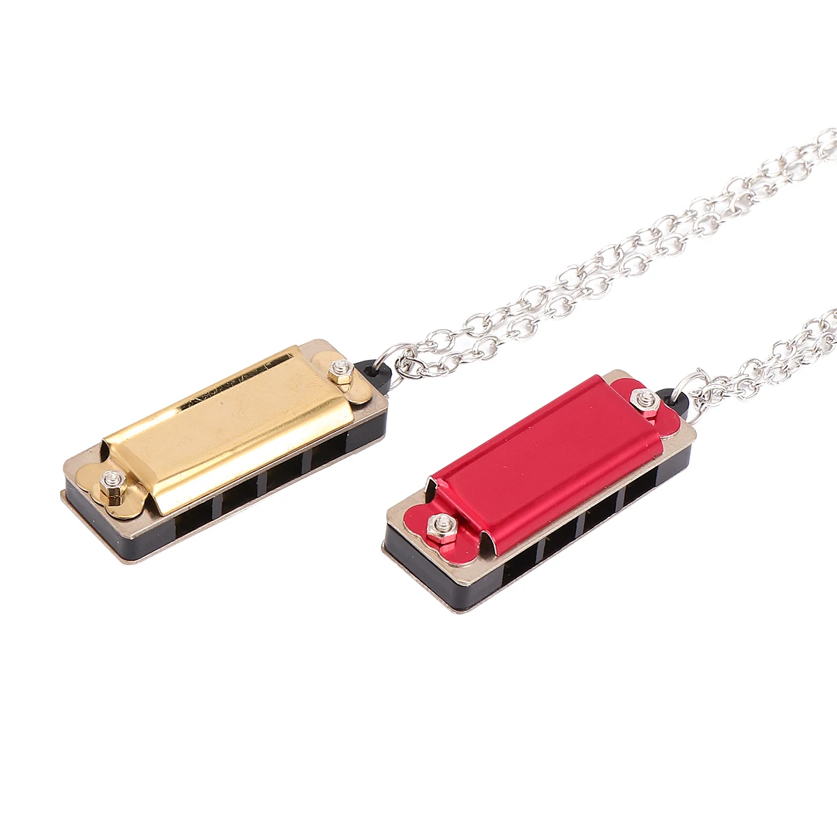 

2 Pcs Organ Toys Kids 4 Hole Harmonica Toddler Music Instrument Alloy Musical Child