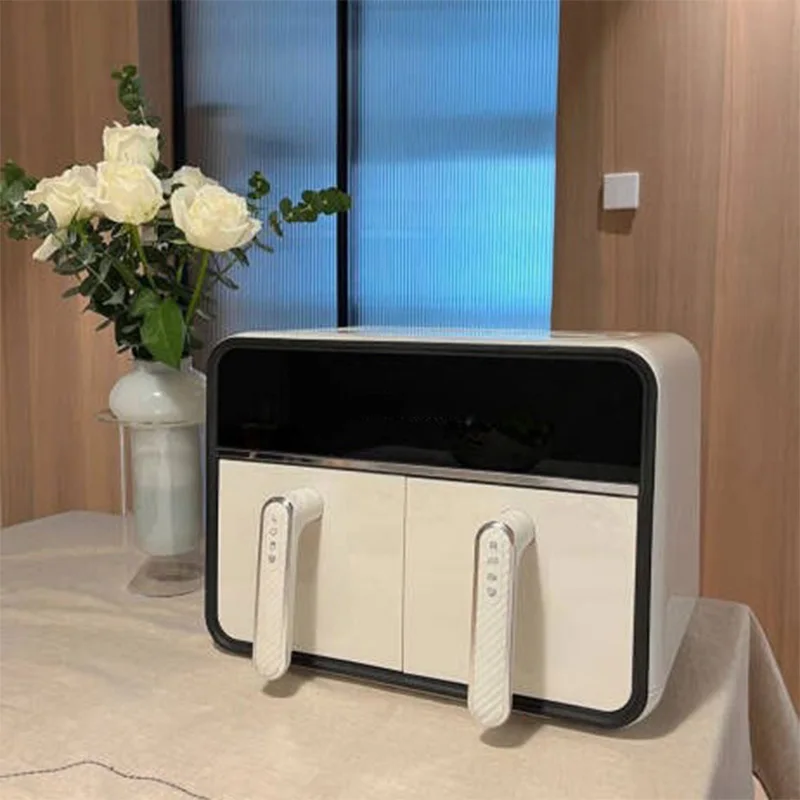 220V Multi-Functional Dual Chamber Air Fryer: with 4L+4L Dual-Capacity Non-Stick Basket,Independent Temperature Control