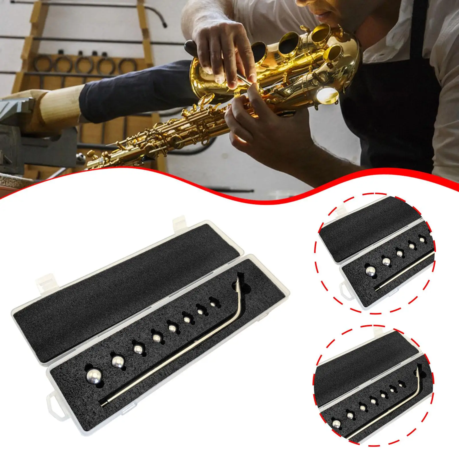 

Saxophone Repair Tool Sax Maintaining Kit for Musicians Technicians Trumpets
