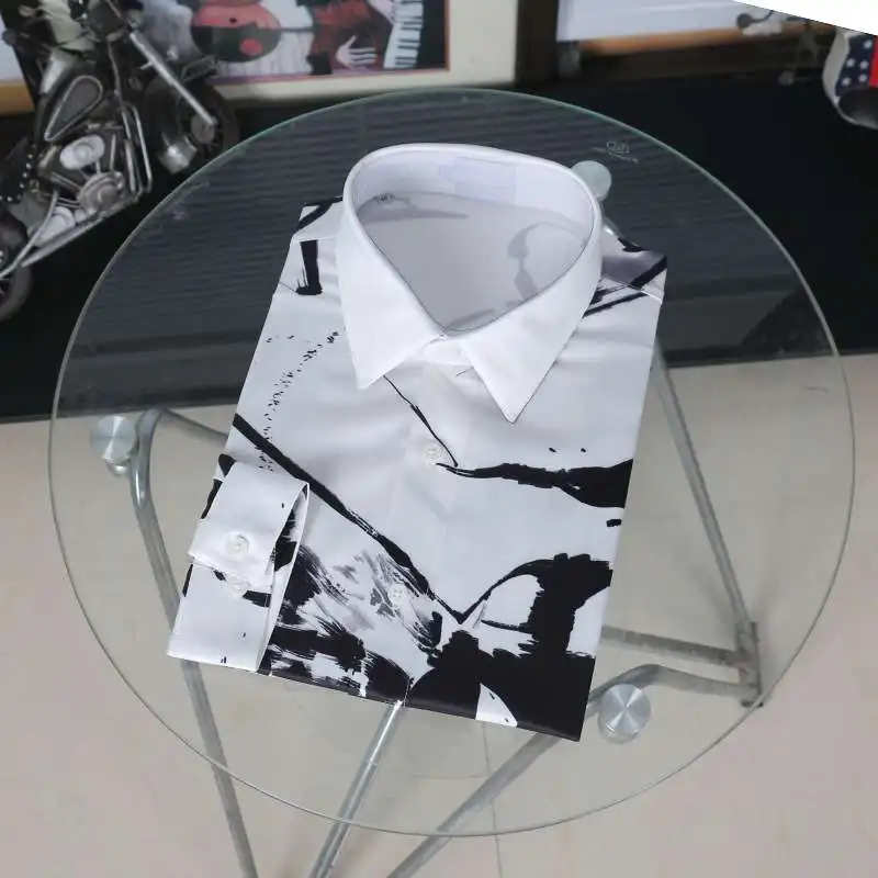 

New Autumn Winter Men's Long Sve irt Faion Nonir Thiened Slim Fit Camouflage Button down Faionable Men's Clothing