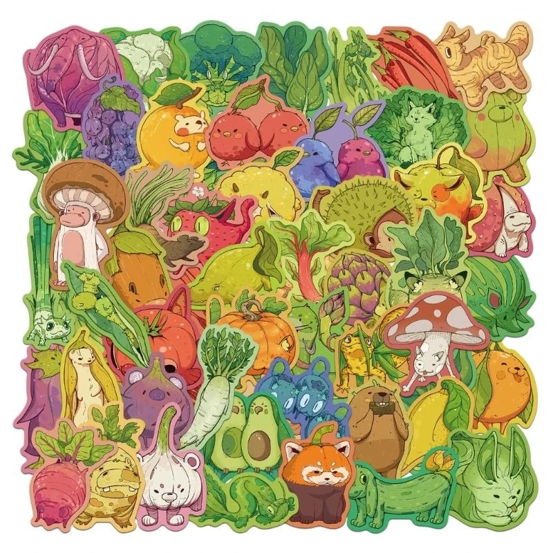 

DXAB Fruit Animal Sticker Aesthetic Sticker for Water Bottle Laptop Car Scrapbook