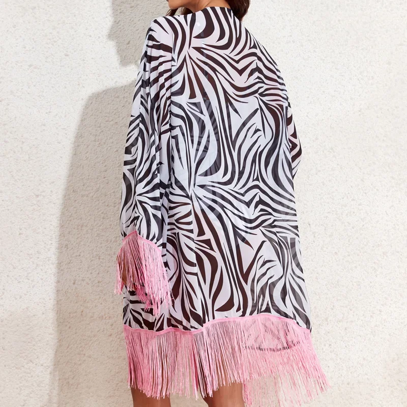 2025 Three Pieces Bikini Set Cover Up Swimwear High Waisted Bikini Set Women's Swimwear Print  For Female Bath Suit Tropical