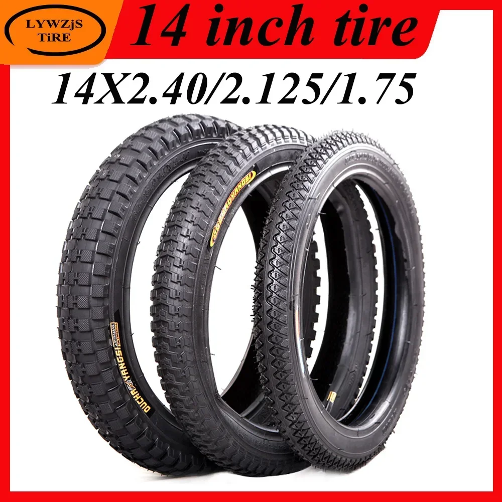 14x1.75/2.125/2.40 Children's Bicycle Inner Tube Outer Tire 14 Inch Baby Carriage Tyre Wheel Parts