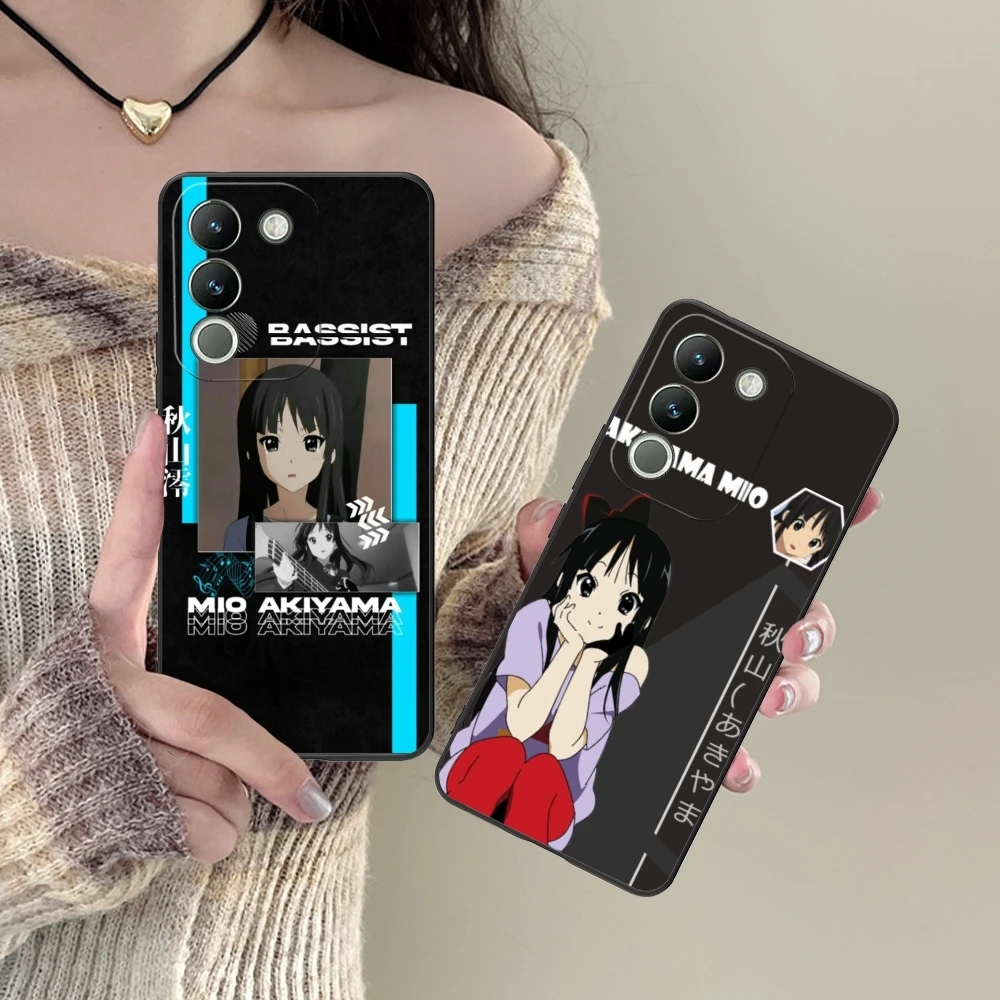 K-ON Mio Akiyama Mobile Cell Phone Case for VIVO Y95 Y93 Y31 Y20 V19 V17 V15 Pro X60 NEX Black Soft Phone Cover Shell