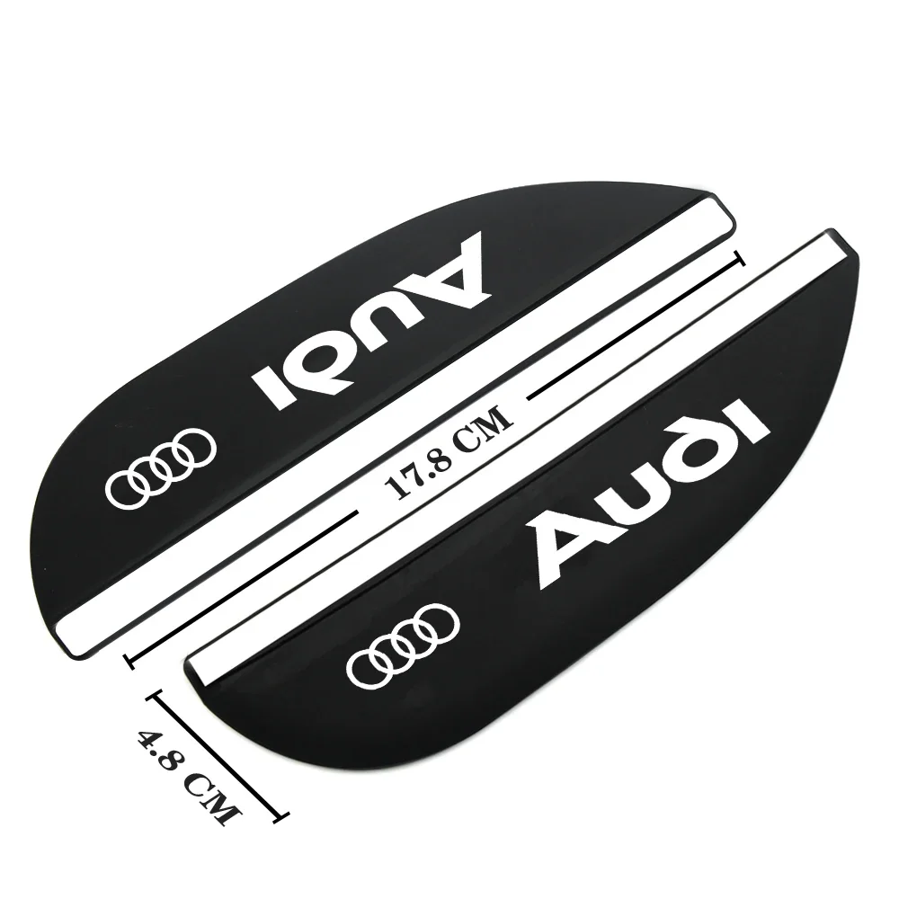 For Audi a3 a4 a5 a6 a7 a8 Q3 Q4 Q5 Q6 Q7 b8 b6 c6 2pcs Car Rearview Mirror Eyebrow Rain Shade Rainproof Cover Visor Decoration