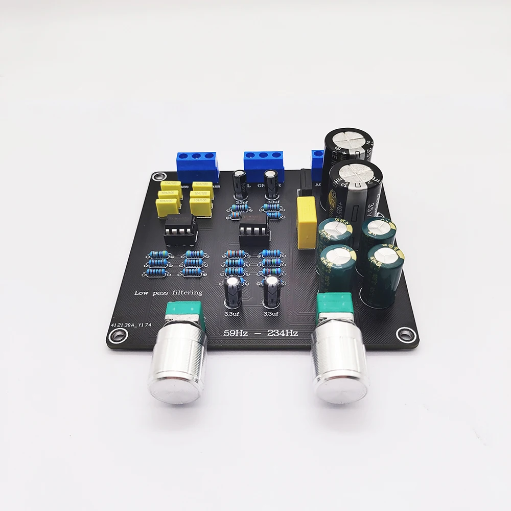 59Hz-234Hz AC 9V-12V low-pass filter Super Bass Electronic Crossover Board Crossover point continuously adjustable Dual NE5532