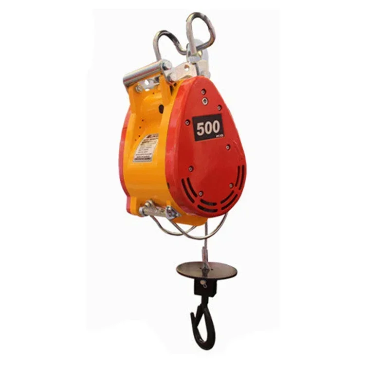 Miniature Electric Hoist 300kg Load Capacity with 30 Meters Wire Control 220v Wire Rope Small 100 Kg Mini Lifting Winch