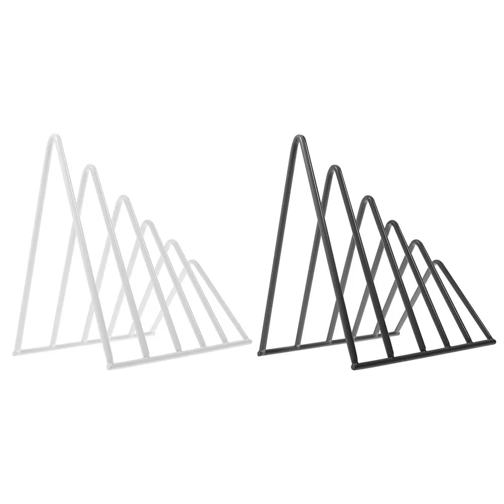 

2Pcs Desktop Bookend Iron File Organizer Stable Metal Book Holder Magazine Holder for Office Home Bookshelf Accessories