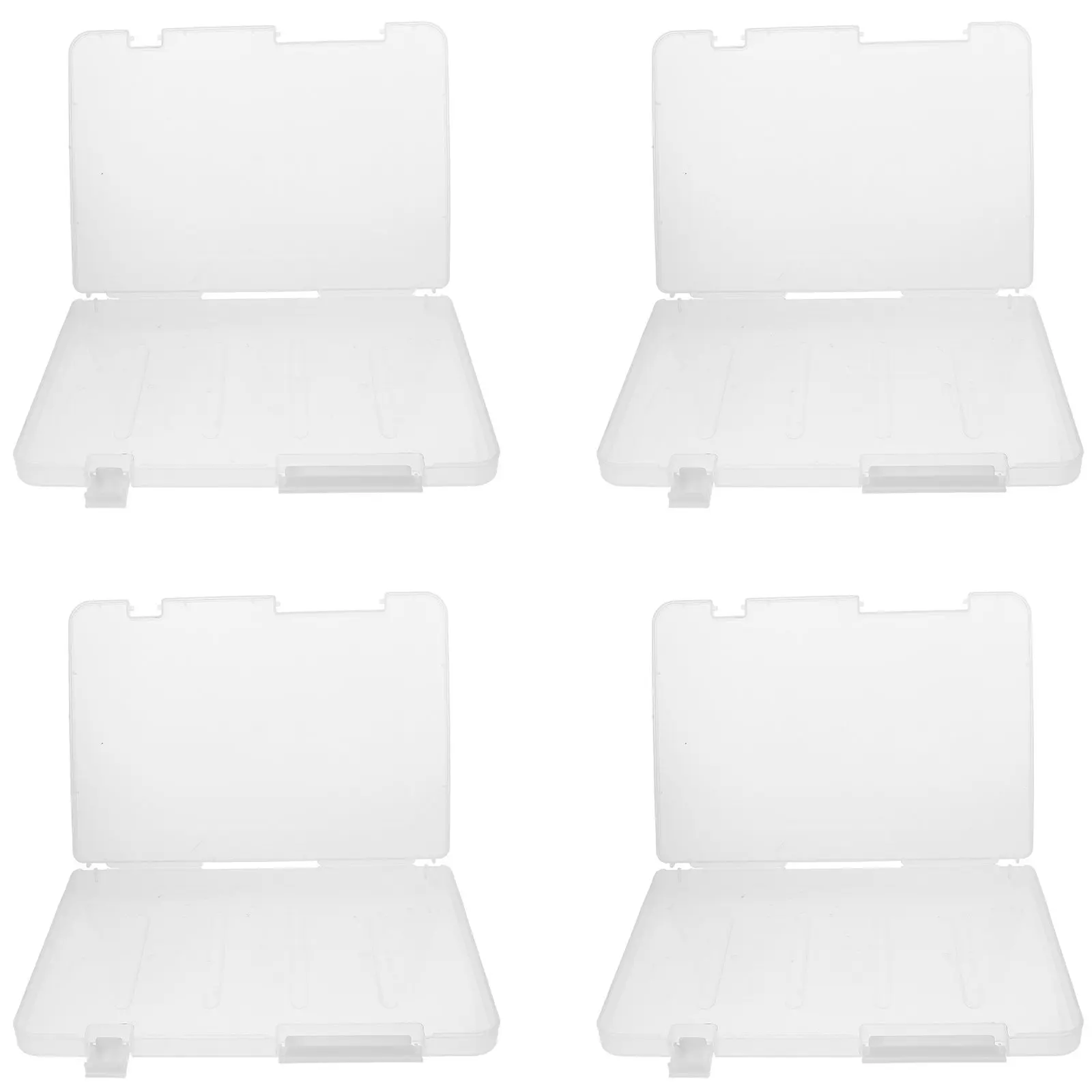 

Набор из 4 прозрачных пластиковых коробок для хранения документов формата А5, портативные кейсы для проектов, органайзеры для бумаги и скрапбукинга