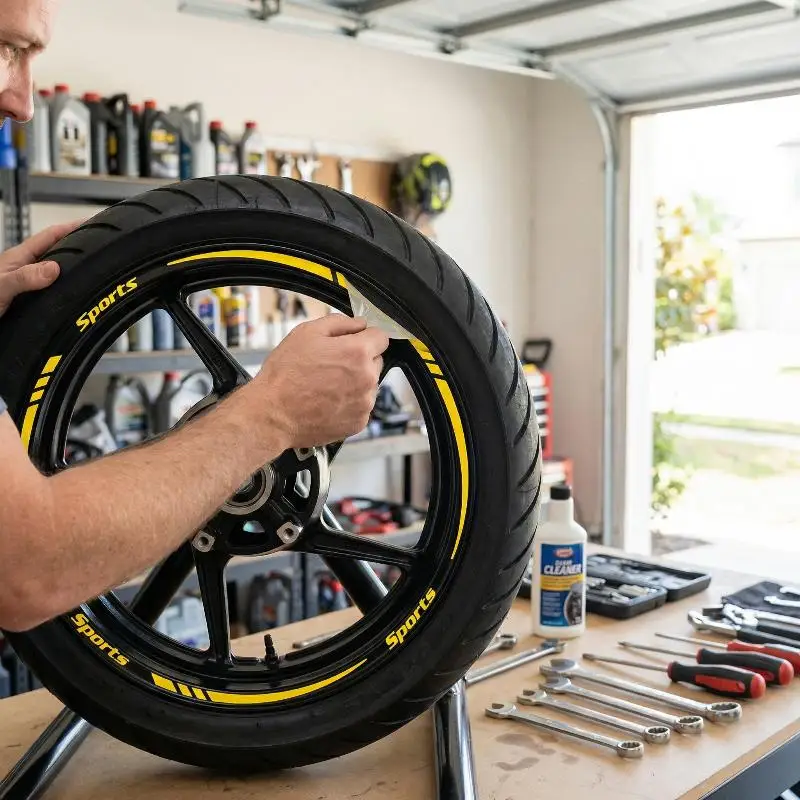 

Sport Bike Wheel Rim Stripe Sticker 18 21 Inch Motorcycle Reflective Decal Tape Set Waterproof Custom Wheel Accessory