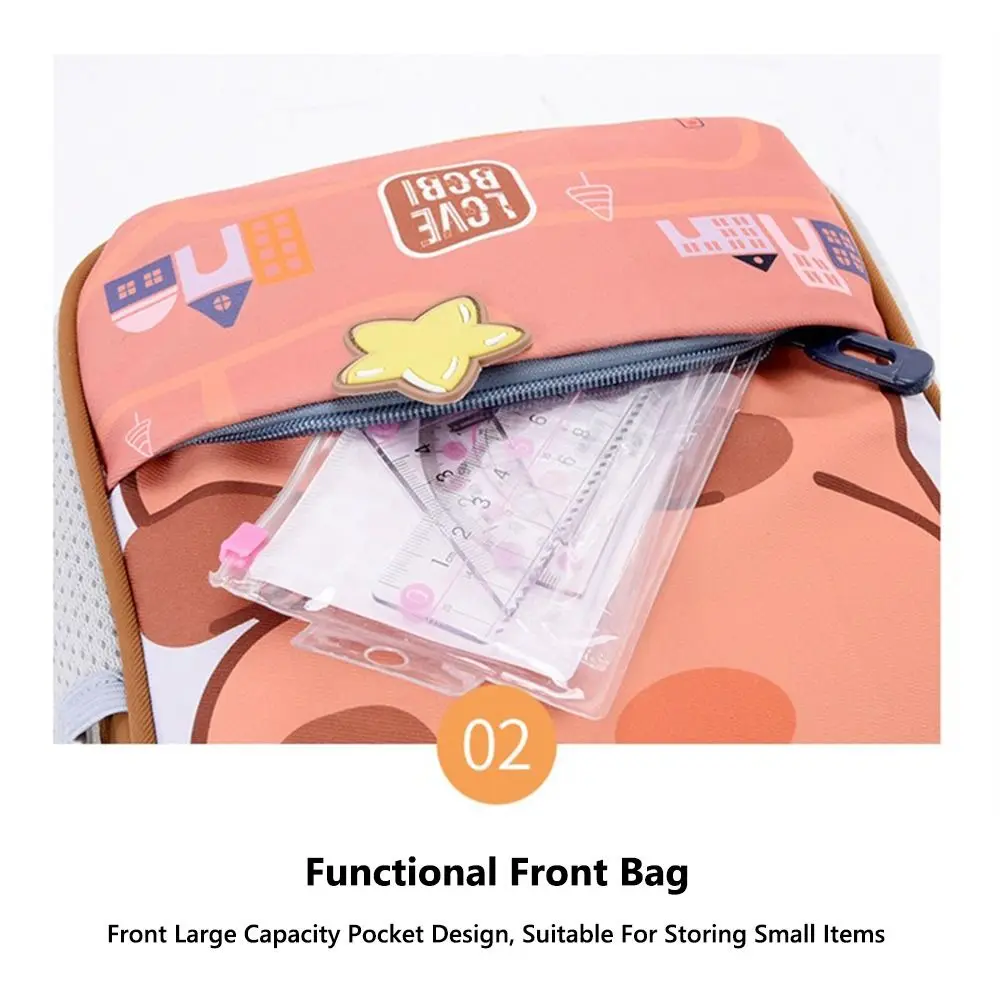 High Quality Capybara/Rabbit Capybara Backpack Large Capacity Multi-pocket Shoulders Bag Bookbags School Office