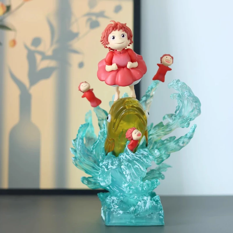 

21cm Anime Peripherals Cute Glowing Goldfish Statue Model Action Figures Model Desktop Decoration Exquisite Brithday Gift