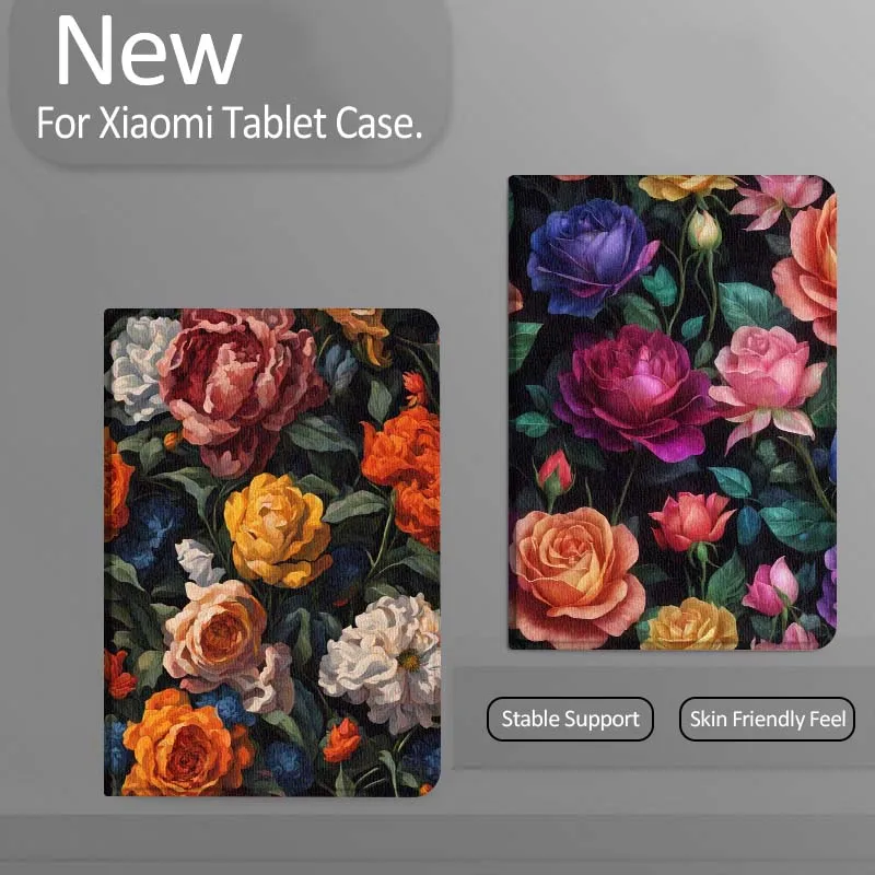 

Colorful Rose Flower Pattern Gift Tablet Case For Xiaomi Redmi Mini Pad SE K 2 4 5 6 7 8 2023 2025 11 8.8 11.2 10.1 Pro