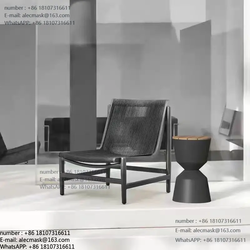 

Outdoor sofa rattan garden courtyard new Chinese coffee table balcony three-piece hotel outdoor