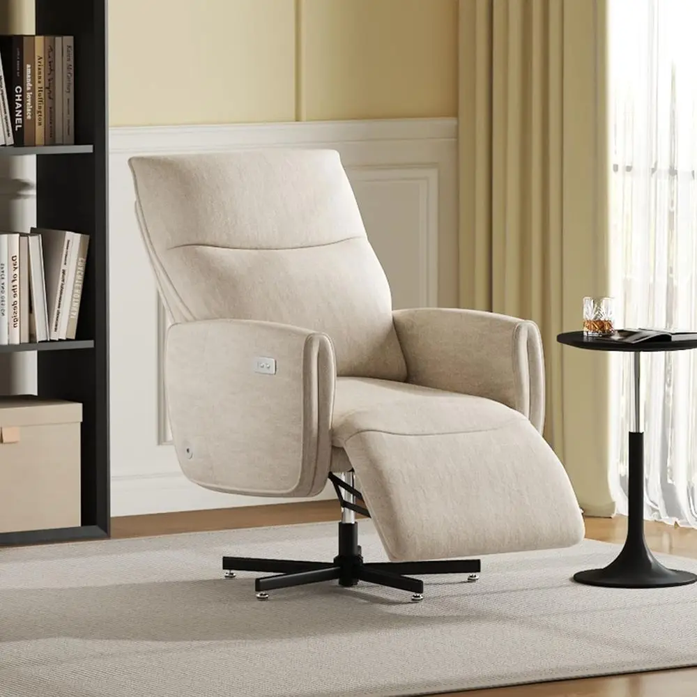 

Adjustable Swivel Ergonomic Office Chair with Velvet Seat, 90-125° Recline, Built-in USB, 360° Swivel & Height Adjustment