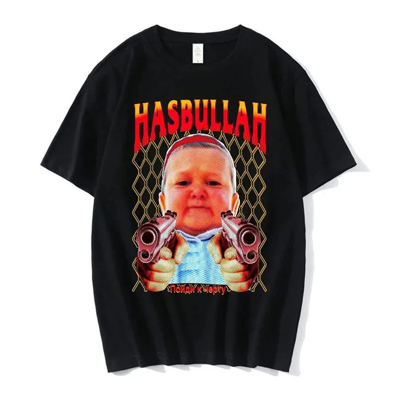 Hasbulla Fighting T Shirt men Russia Classic Mini Khabib Blogger Graphic T-shirts Women Funny Streetwear Tops Tees Shirts