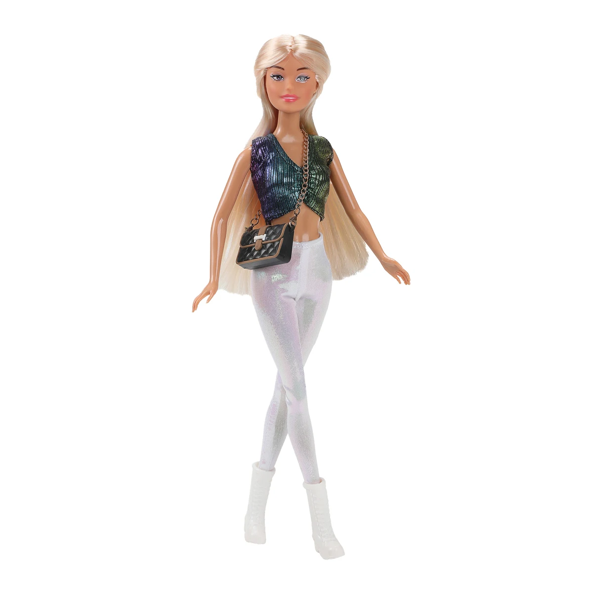 30cm European Supermodel Doll Joint Movable 1/6 Normal Skin Golden Long Hair Fashion Babi Doll Dress Up Toy Collectible Gifts