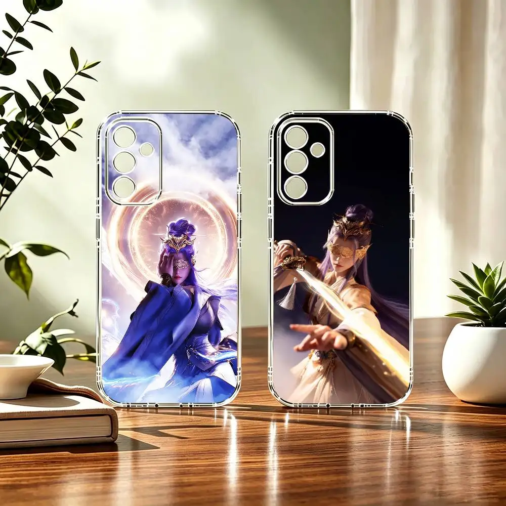 Viper Ning NARAKA red sword girl Basic Phone Case For Samsung A71, A70, A52, A51, A40, A30, A20 Transparent Cover
