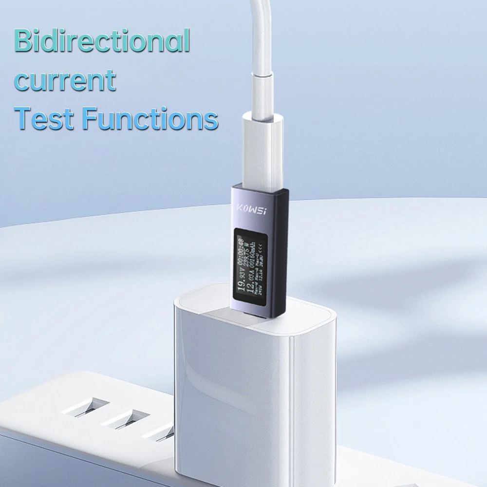 KWS-2301C متعددة الوظائف شاشة ديجيتال تيار مستمر الجهد مقياس التيار الكهربائي الطاقة متر نوع-c هاتف محمول شحن تستر تيار مستمر 4-30 فولت 0-12A #4