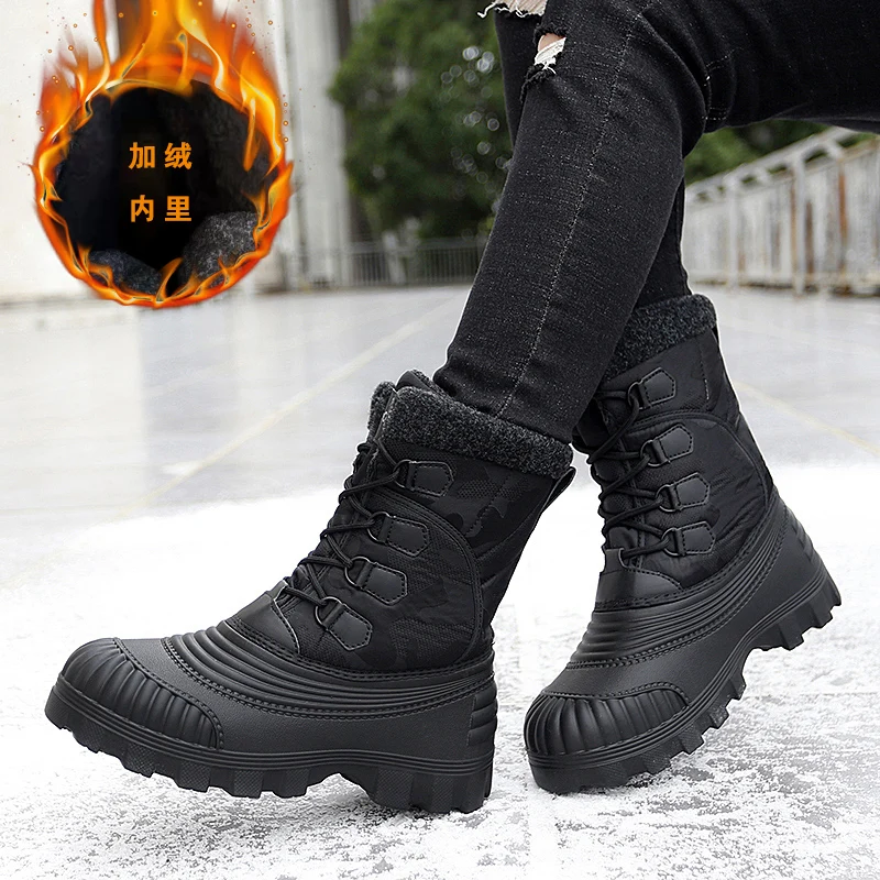 

Winter EVA outdoor boots, lightweight, anti slip, waterproof, high top cotton shoes
