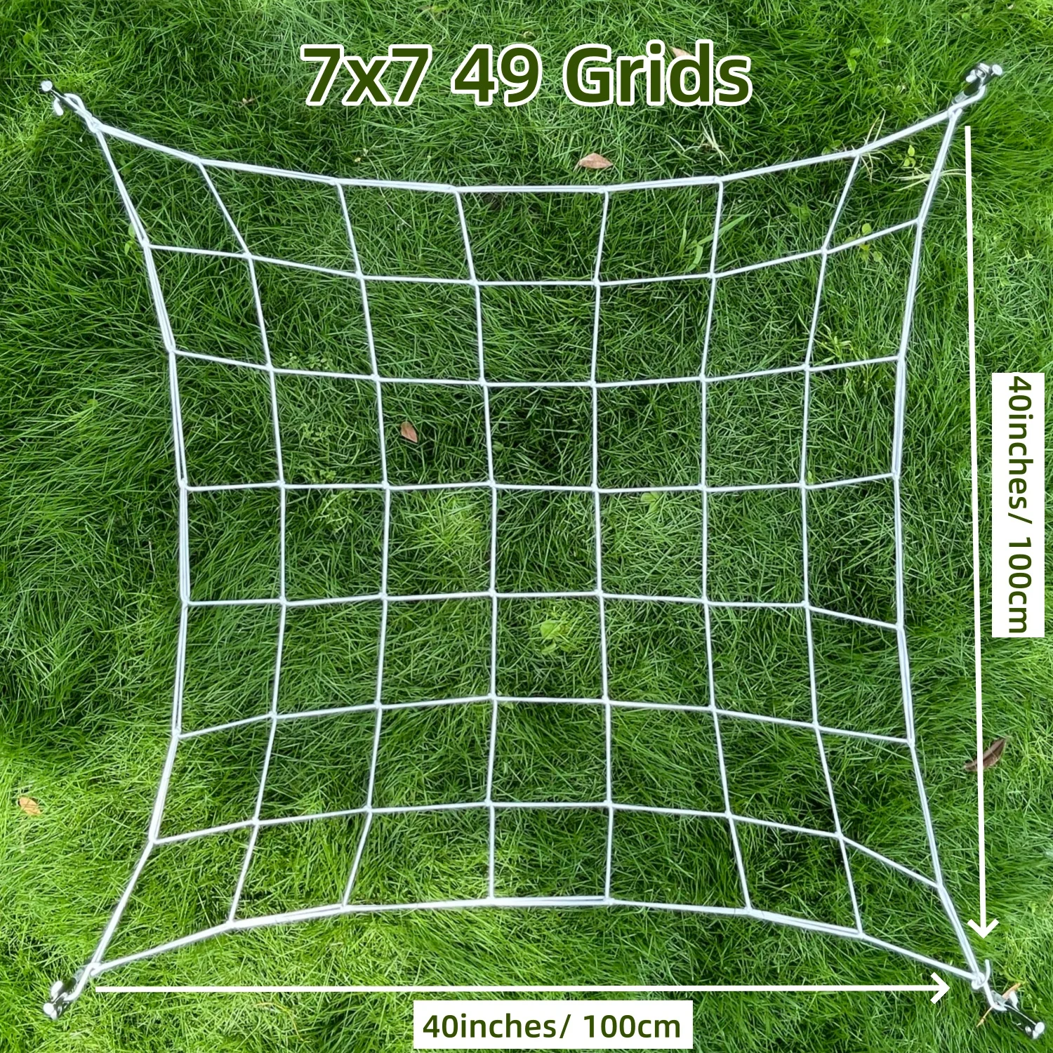 NONE 4'' Mesh-Spaliernetz für Wachstumszelte, Pflanzenunterstützung, elastisches ScrOG/LST/HST-Netz mit Haken, Wachstumsbox-Kit, Training mit niedrigem Stress 6