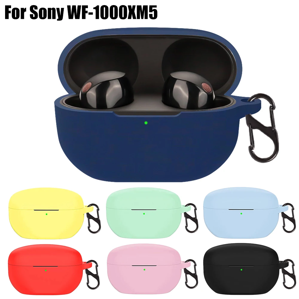 Case For Sony WF-1000XM5 Bluetooth Earbuds Cover with Keychain Soft Silicone Protective Case for Sony WF-1000XM5 Accessories