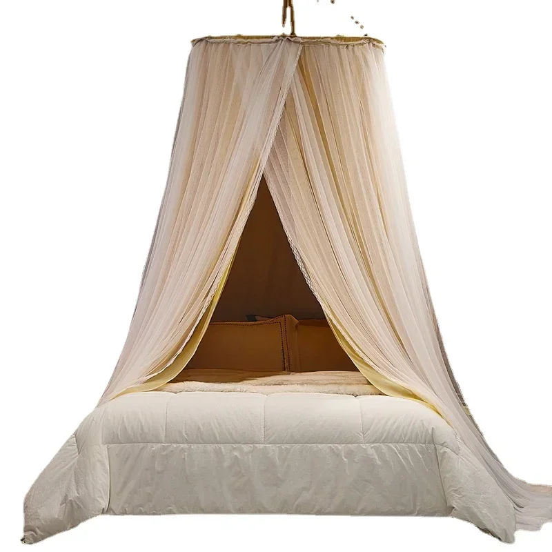 Integrated Dome Shaped Dust-proof Mosquito Net and Blackout Bed Curtain Dome Shaped Suspended Double-layer Mosquito Net