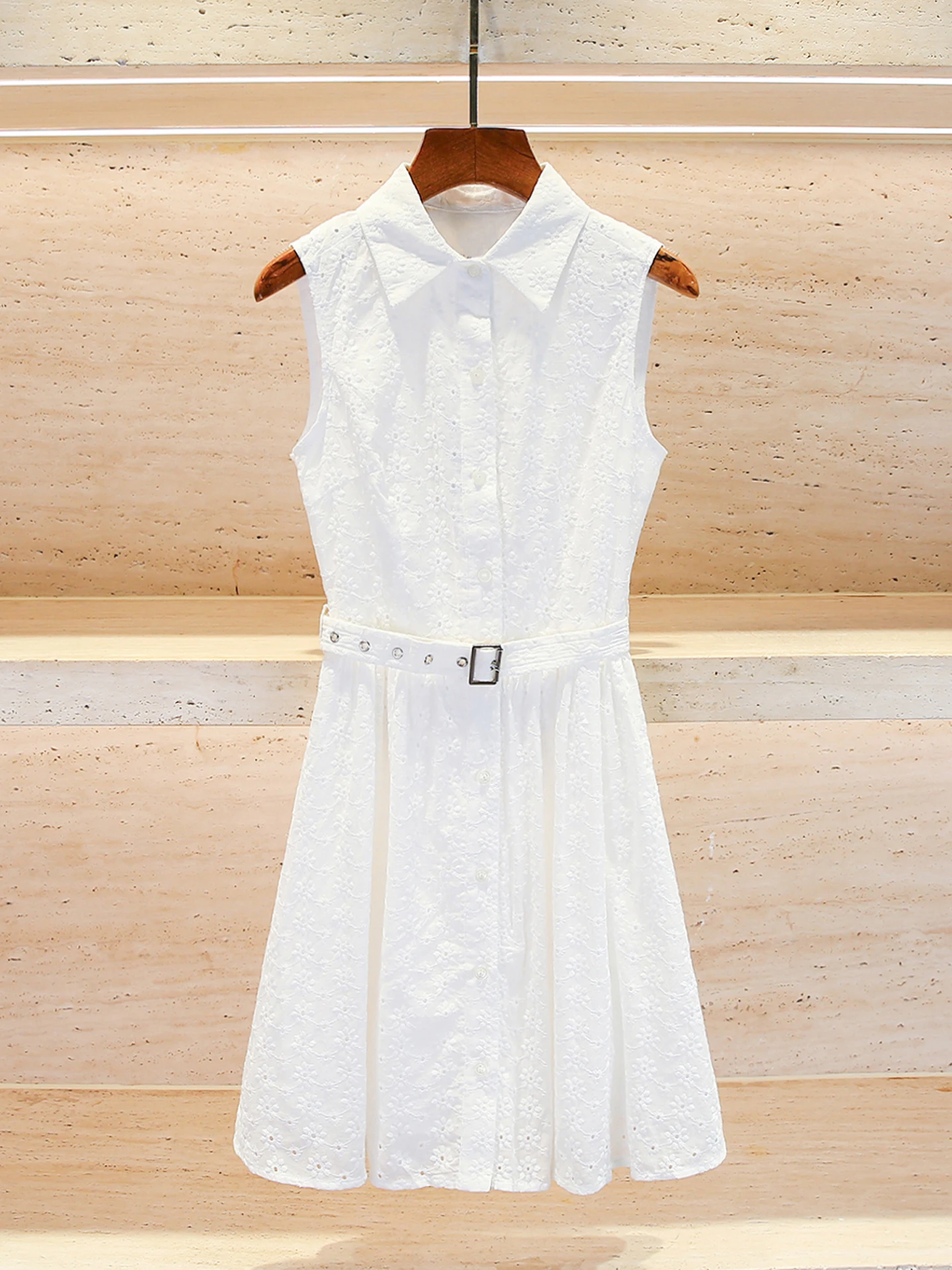 

Ele Embroidered Svel Vest Dr Women's Faion High Waist A-Line Skirt Sle Commute Simple Design Autumn Dr