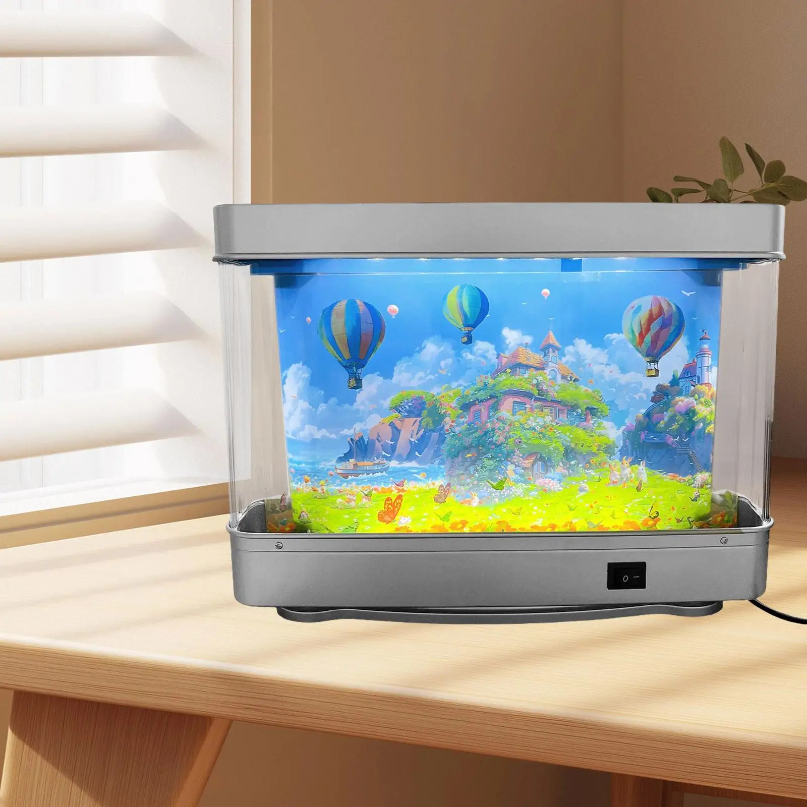 

Artificial Aquarium Lamp Fake Landscape Modern Tabletop Sensory Lamp Fish