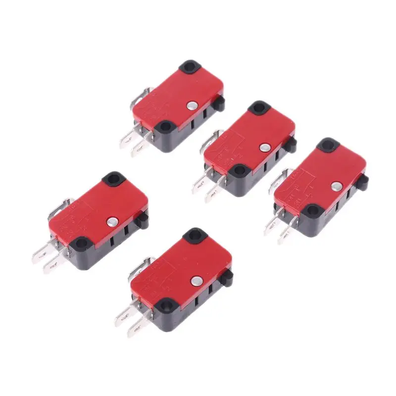 5Pcs 250V 16A Safety Micro Limit Switch V-15-1C25 Roller Lever Snap Action H9EE