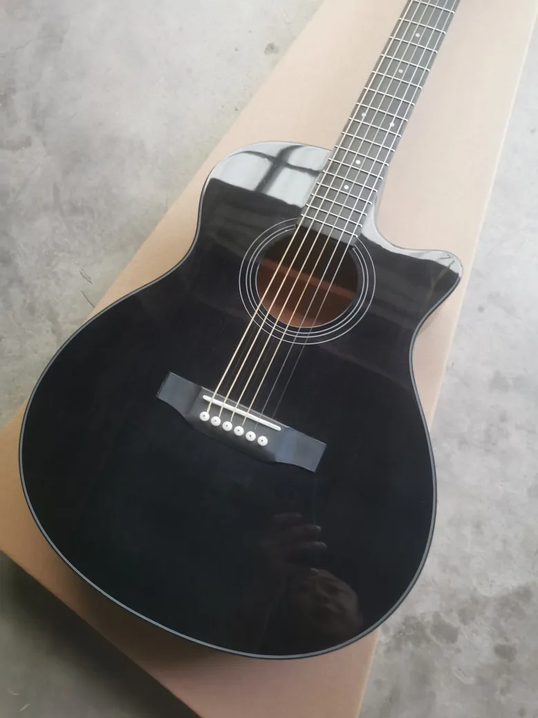 Transparent Black GA Barrel High Configuration Black Finger Acoustic Acoustic Guitar