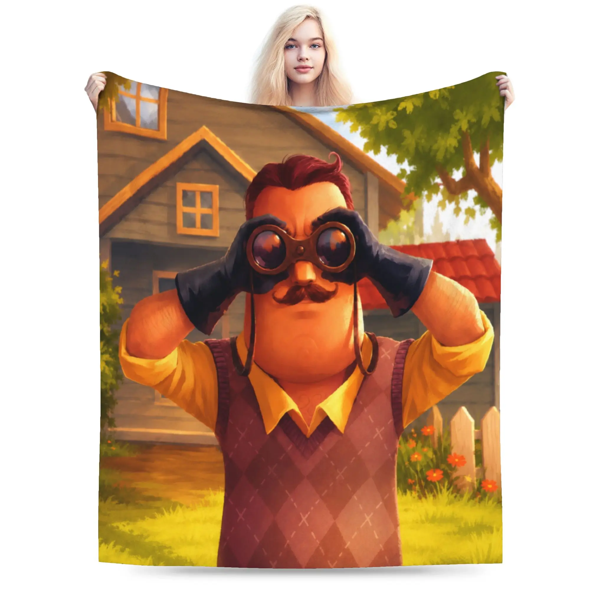 HELLOs NEIGHBORs Blankets Flannel  Relax Super Soft Throw Blanket for Bedding Bedding Throws