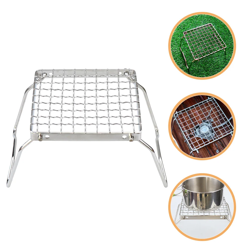

Folding Campfire Grill Stainless Steel Backpacking .4x6.6 Inch Portable Outdoor Cooking Stove Frame Camping Bbq Rack