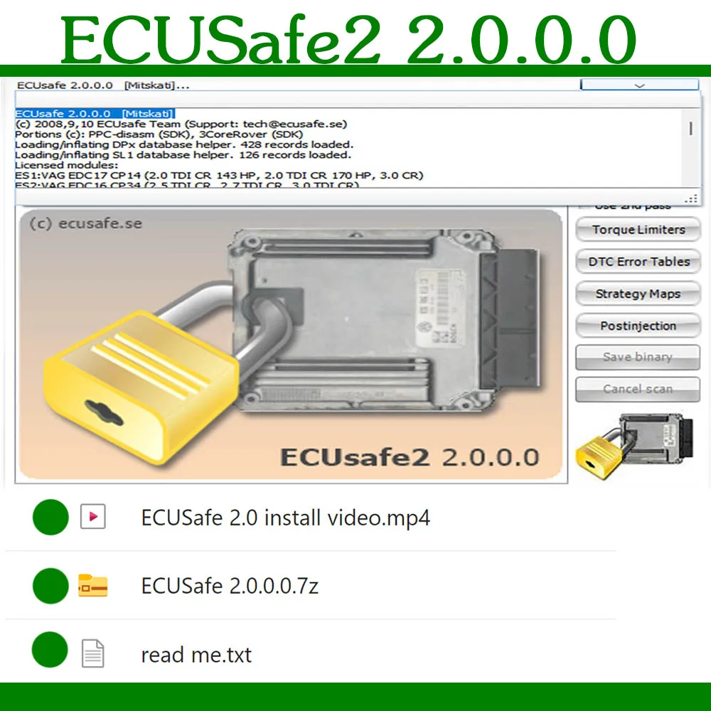 ECUSafe 2.0 prevent car theft For ECU programming Error code diagnosis Anti-theft ECU identification DVD CD 32GB USB free ship