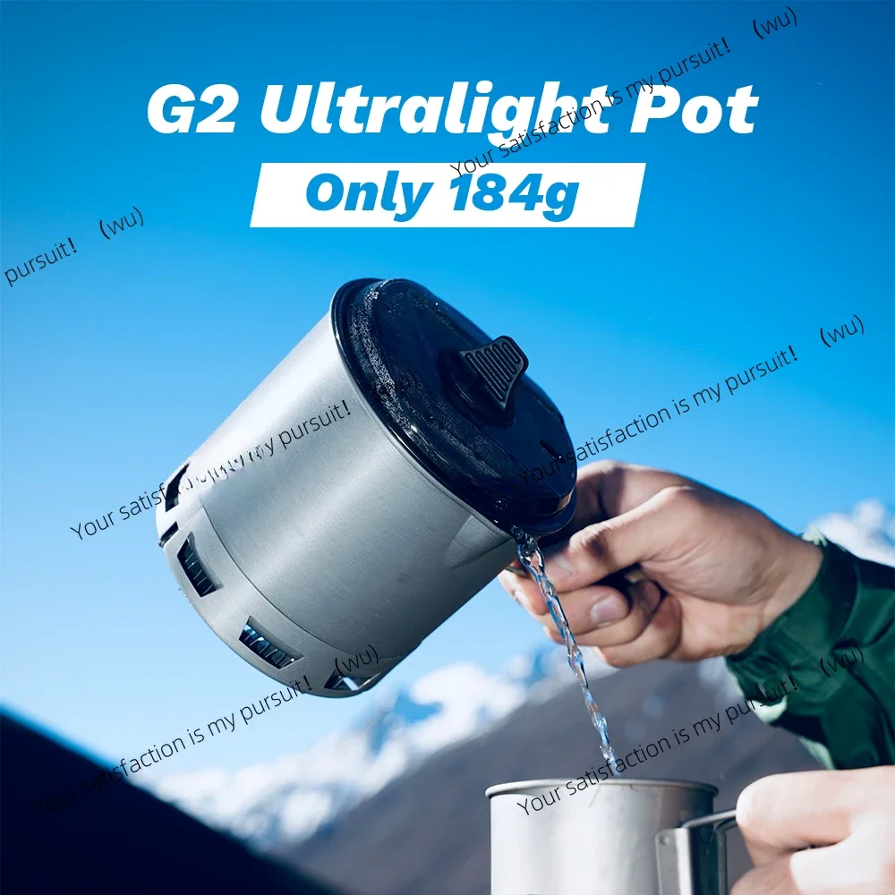 ZOCI G2 Petrel خفيفة الوزن في الهواء الطلق عالية الكفاءة وعاء مبادل حراري للمشي السفر التخييم 750 مللي