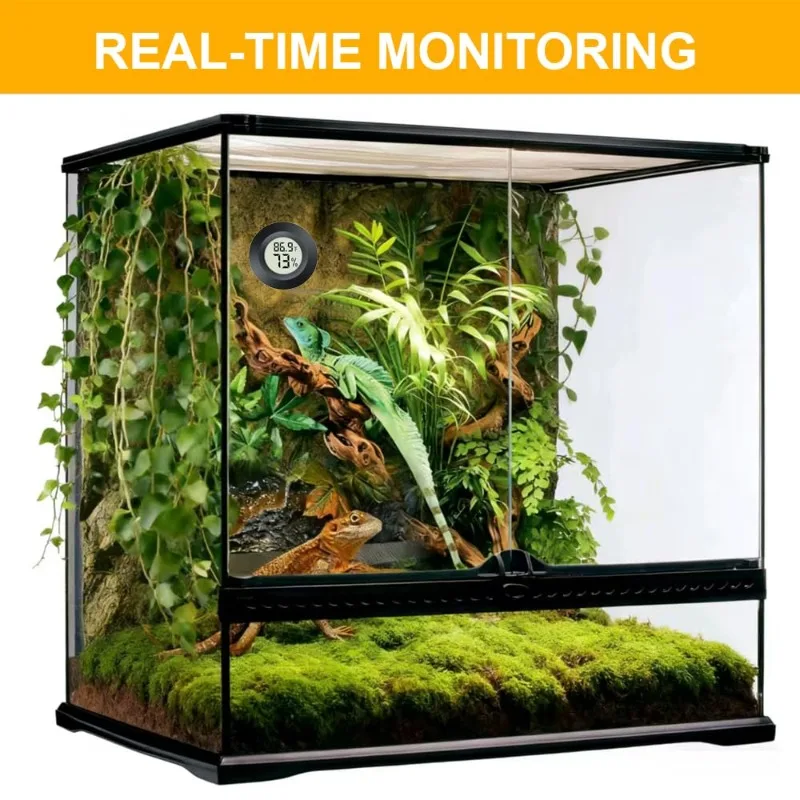 6 Pack Hygrometer Thermometer Digital Humidity Meter Indoor/Outdoor Humidity Monitor Reptile Thermometer for Greenhouse Humidors