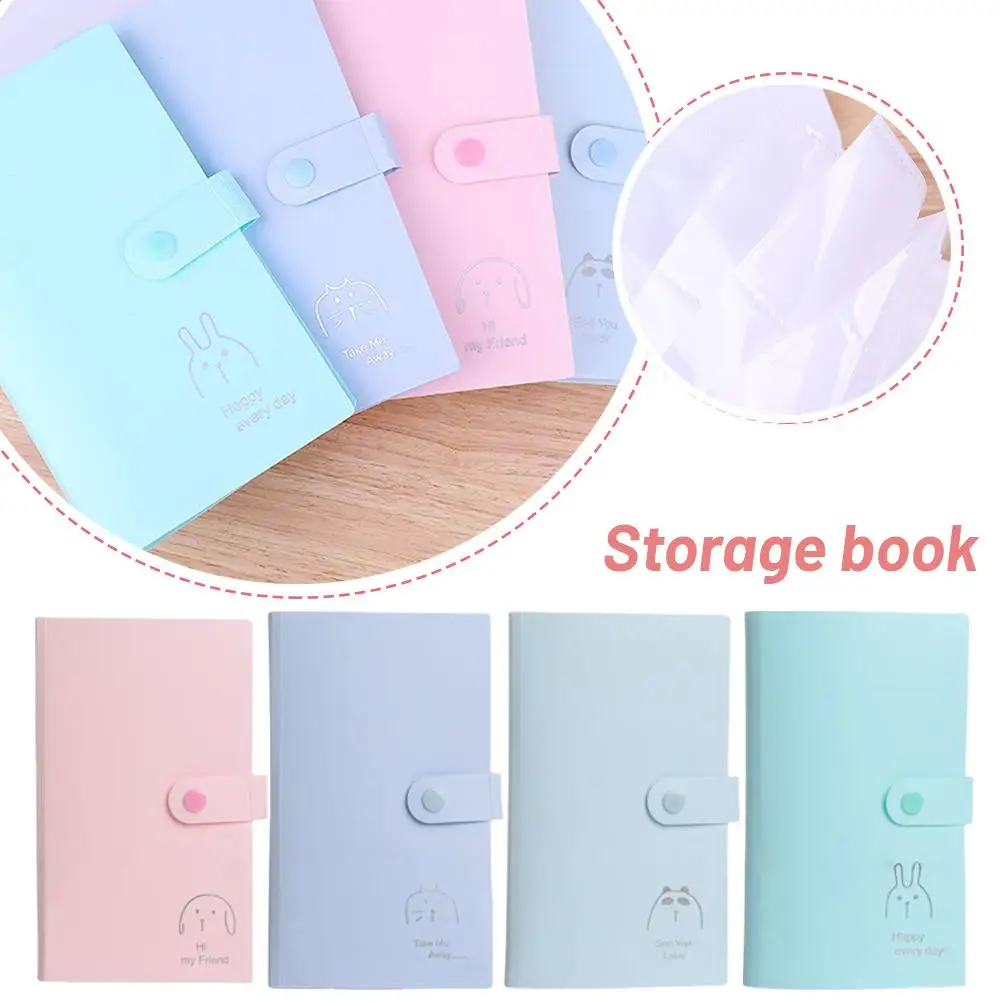 ハイエンド 120 小さなカード収納ブック Kpop スターフォトカードフォトカード収納チケット透明ページブックビジネス Ca Colle H4K7