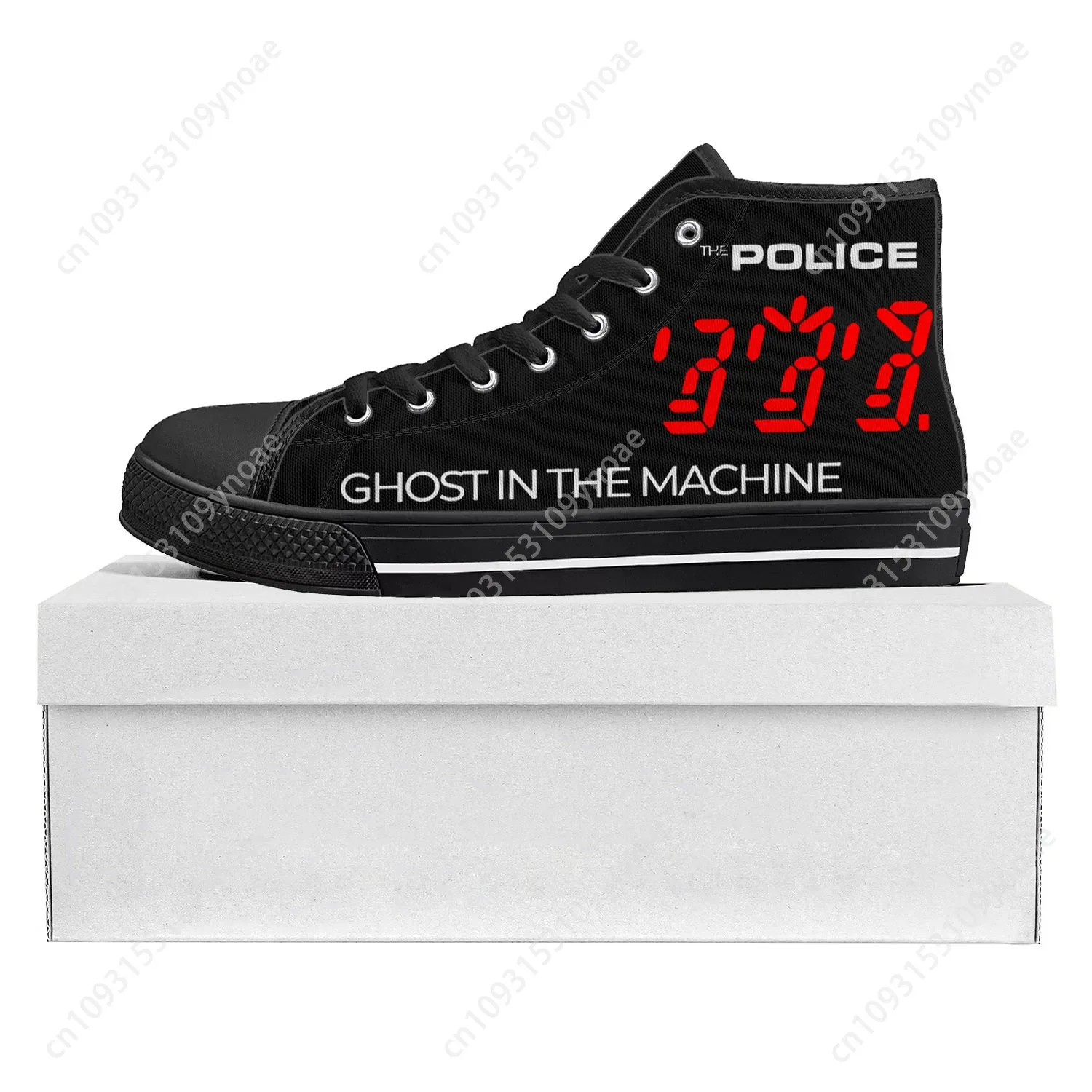 

The Police Band Pop High Top High Quality Sneakers Mens Womens Teenager Canvas Sneaker Casual Couple Shoes Custom Shoe Black