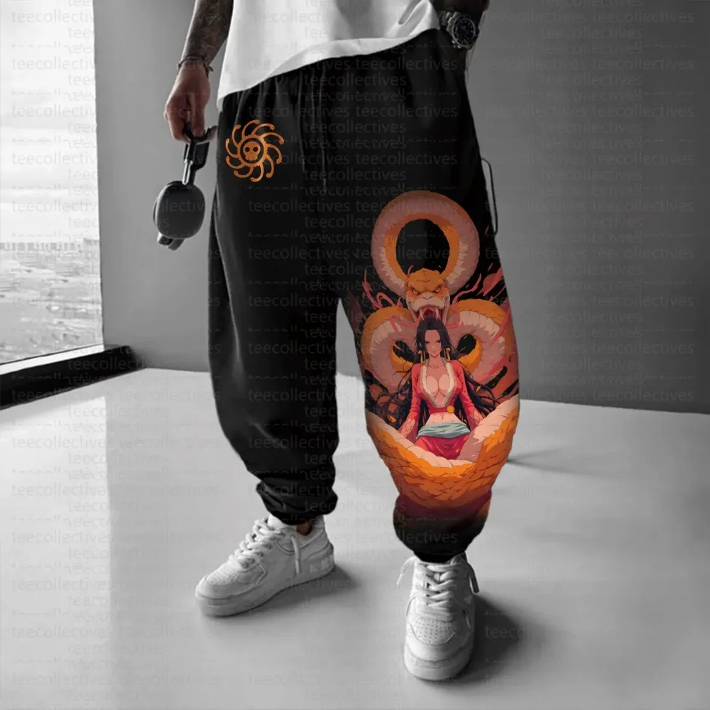 

Anime One Piece Hancock Cotton Pure Pants 2025 New Harajuku Autumn Winter Trend Men Women Loose Hip-hop Casual Sports Sweatpants