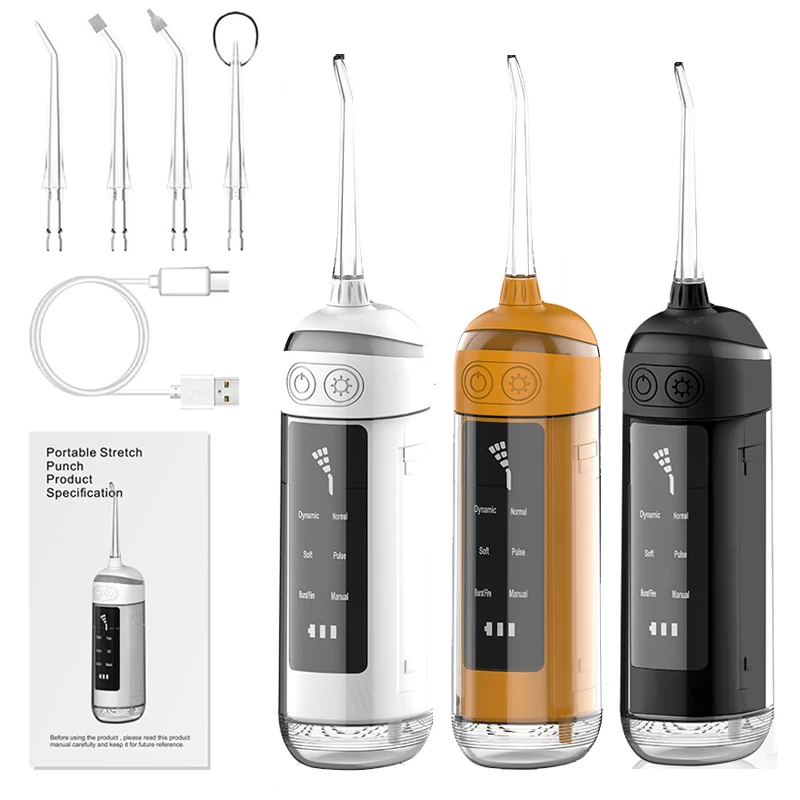 

Oral Irrigator 6 Mode Portable Tooth Cleaning Telescopic Water Floss irrigator Dental Water Jet IPX7 Waterproof Water Floss