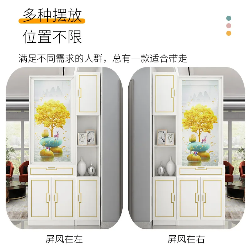 Entry into the door, living room, partition cabinet, screen door cabinet, shoe cabinet integrated shielding, facing the door