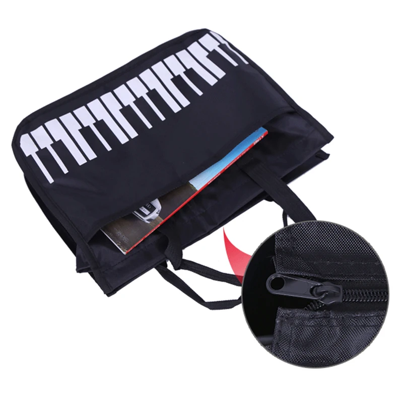 Creative Piano Keys Design Sheet Music Bag Large Capacity Wear Resistant Oxford Cloth Sheet Music Holder Thicken Fashion Handbag