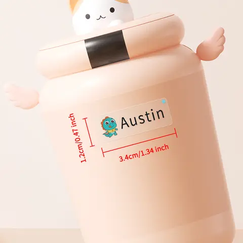 Anpassade vattentäta genomskinliga namnklistermärken - Personliga flerspråkiga etiketter för barns skolmaterial (hebreiska/engelska/spanska) 10 best sales m-klistermärken - №8