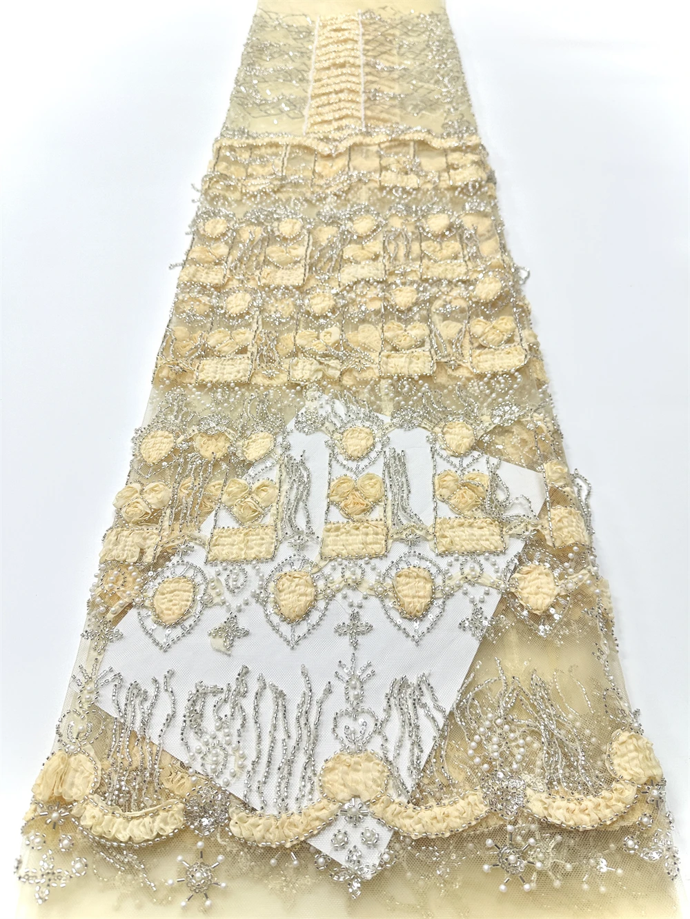 

Африканская кружевная ткань, нигерийская вышивка бисером, высокое качество, французская сетка, тюль с блестками для роскошных женщин на свадьбу