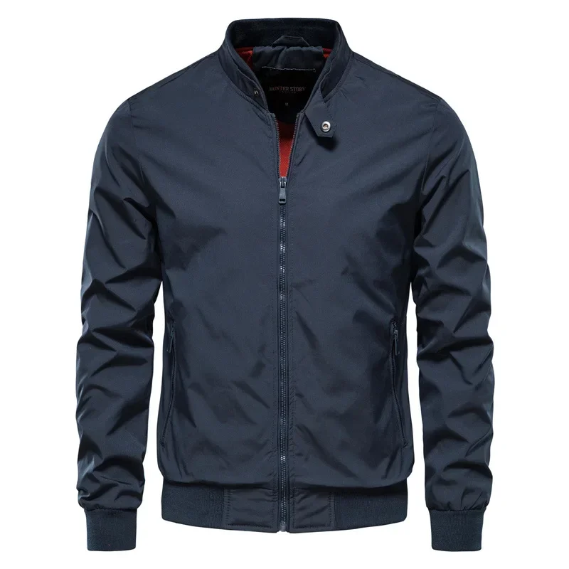 Men Spring Casual Jackets New Male Stand-up Collar Slim Jackets Fit Coats Male Autumn Streetwear Bomber Jackets Size 5XL