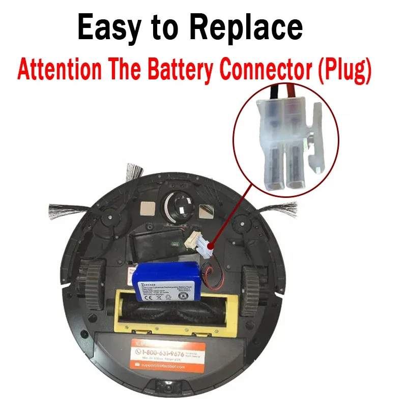 14.8V 2800mah Lithium Battery For ILIFE A4 A4s V7 A6 V7s Plus Robot Vacuum Cleaner ILife 4S 1P