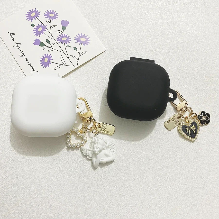 ل Soundcore C40i / V20i حافظة موضة زهرة قلادة الحبل/لطيف الدب سماعة أذن من السيليكون غطاء ل Soundcore V20i غطاء